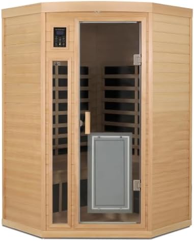 BYCDD 2 Person Hemlock Infrared Sauna Kit with Heating Panel for Home Indoor Outdoor Use, Solid Wood Steam Room Saunas Box,a