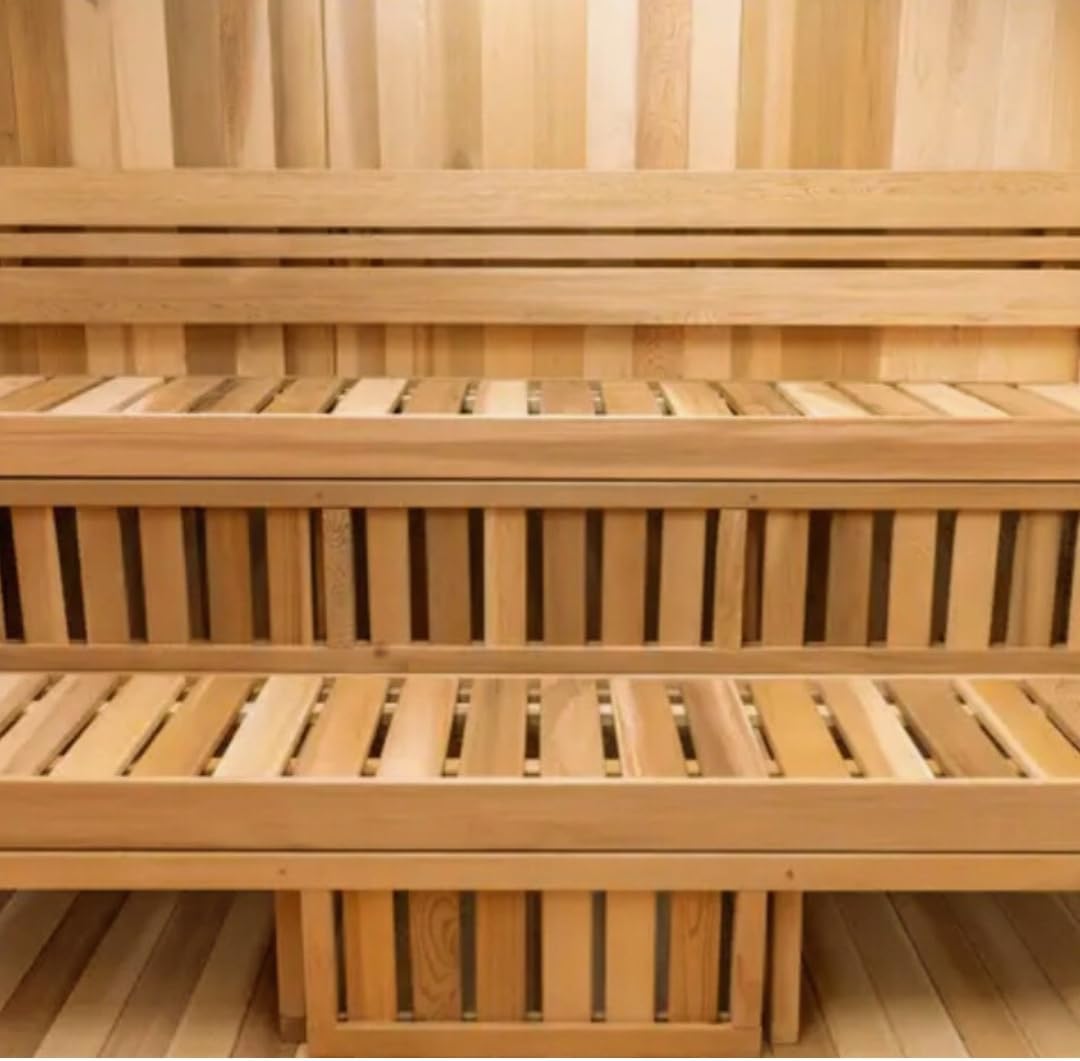 Cedar Cube Sauna - Outdoor 2 Person Saunas for Home & Sauna Bath Rooms - Sunlighten Sauna Steam Bath Room for Relaxation & Detox