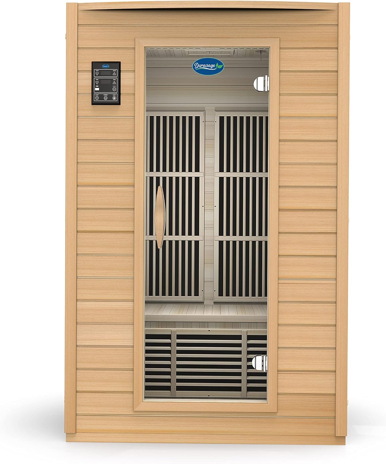 Durasage 2-Person Carbon Infrared Sauna - Canadian Hemlock Wooden Sauna - 1700 Watts - Premium Stereo Sound